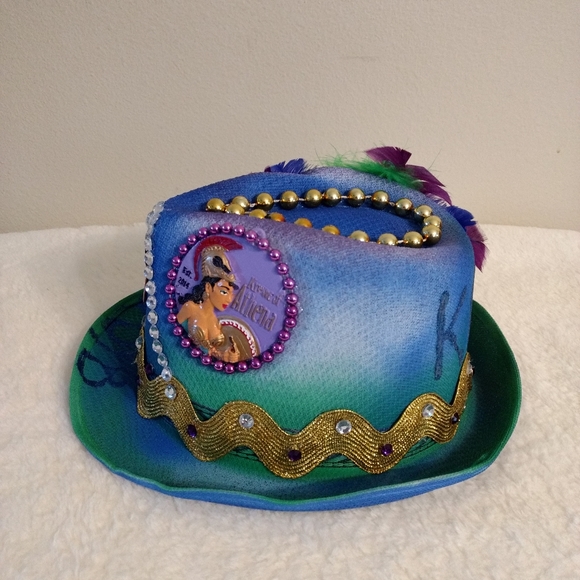 2018 Madi Gras Fedora Hat Madi Gras Colors Size Large 7.5" - Picture 2 of 11